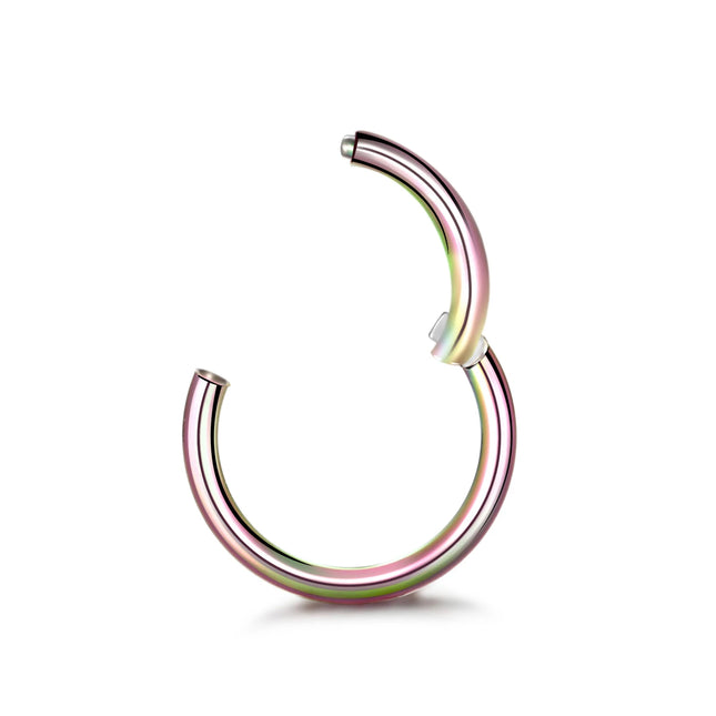 1Pc 316L Stainless Steel Nose Septum Clicker Hinged Segment Ring Nose Hoops Lip Ear Cartilage Ear Helix Body Piercing Jewelry