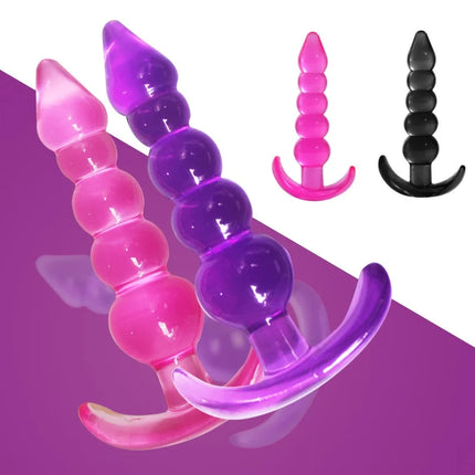 Butt Plug Silicone Anal Plug Prostate Massager Stimulator Adult Supplies Dilator Anus Beads Sex Toys For Women Man Gay Ass Tail
