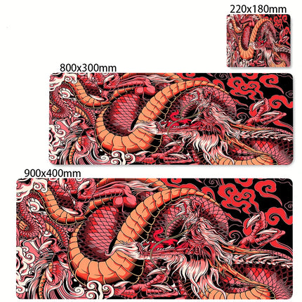 Black and White Dragon Mouse Pad Large Gaming Mousepads Computer Mousepad Mouse Mat 90x40cm Desk Pads For PC Keyboard Mats Table
