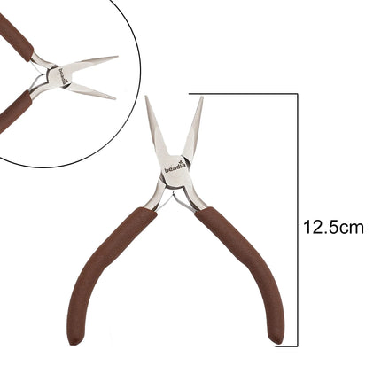 Mini Precision Pliers for Jewelry Making & Watch Repair - Ultra Fine Tip Craft Pliers with Spring Handle Ideal for Detailed DIY