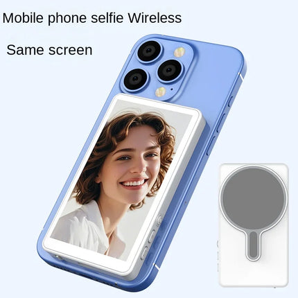 Wireless Monitor Rear Camera Screen Smartphone Selfie Magnetic Screen For Vlog Live Stream Video Recording Outdoor Selfie tool
