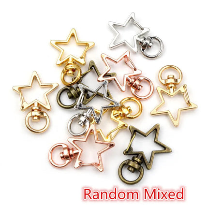 10pcs Cat Heart Snap Hook Trigger Clips Buckles For Keychain Lobster Lobster Clasp Hooks for Key Ring Clasp Jewelry Supplies