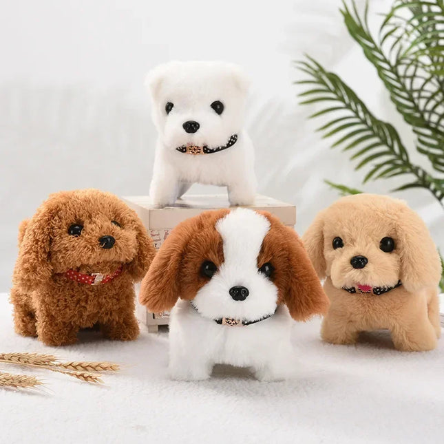 Electric Walking Dog Plush Toy Simulated Puppy Electronic Pet Children Interactive Toy Stalls Prop Home Decoration Ornament Gift