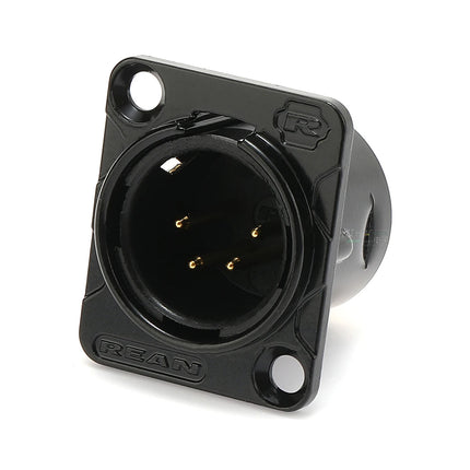 HF XLR Gold plated 4 Pin Male Female Panel  Audio Microphone Jack  Socket Connector D-type Mount Amplifier Receptacle YS1464BG