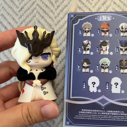 In Stock Genshin Impact Fatui Harbinger Serie Blind Box Q Version Anime Figure Collection Desktop Mystery Box Surprise Toy Gifts