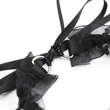 Bell Black Lace Necklace for Women Sex Slave Bdsm Bondage Collar Sexy Toys for Couples Sex Accessories