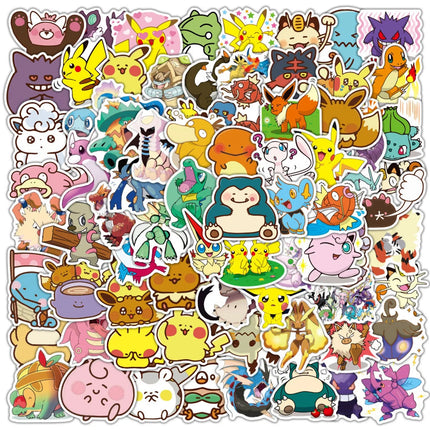 10/30/50/100pcs Pokemon Art Graffiti Stickers Classic Cartoon Decal DIY Motorcycle Helmet Guitar Waterproof Cute Pikachu Sticker