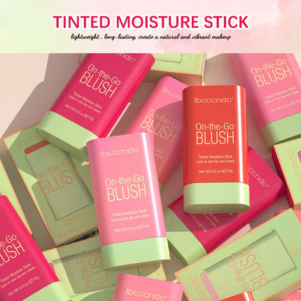 Tinted Mositure Blush Stick Face Pink Cream Cheek Blusher Cosmetics 3 in 1 Makeup Tubes used on lips eyes cheeks