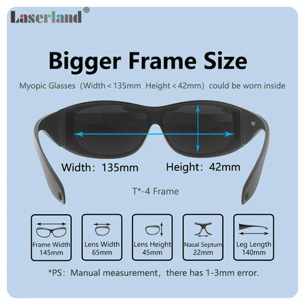 532nm 1064nm UV Blue Green Light Cosmetic Equipment Tattoo Removal Eyebrow Washing Safety Laser Protection Glasses