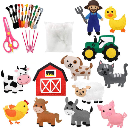 Farm Animals Sewing Kit Felt DIY / Kit Couture Animaux Ferme Feutre