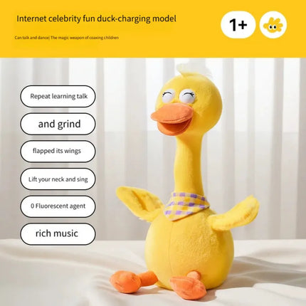Dancing Duck Electric Duck Plush Toy Singing English Version Dancing Talking Duck Recording Repeating What You Say