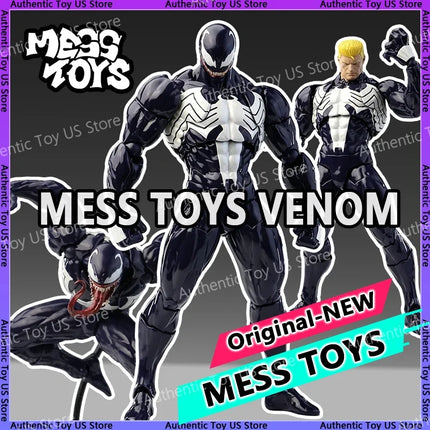 NEW Mess Toys Venom Lethal Neighbor Spider Man Symbiotic Black Suit Messtoys Spiderman Anime Action Figure Model Doll Gifts Toys