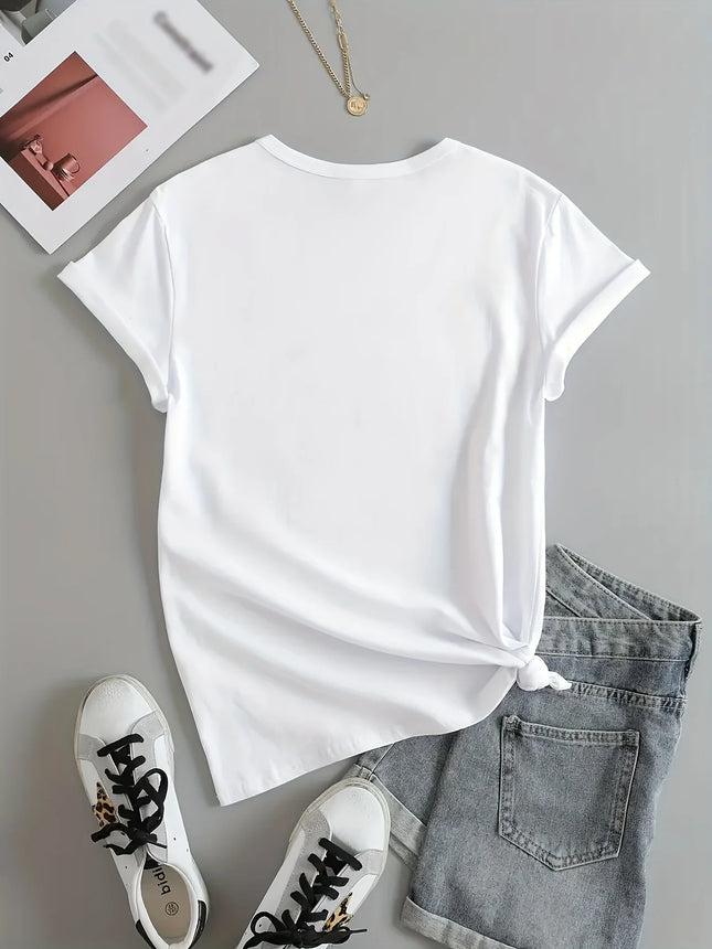 Women's Casual Cat & Book Graphic Print T-Shirt - "Life Is Better with Tea Cats & Books" Short Sleeve Crew Neck Top Graphic Y2K