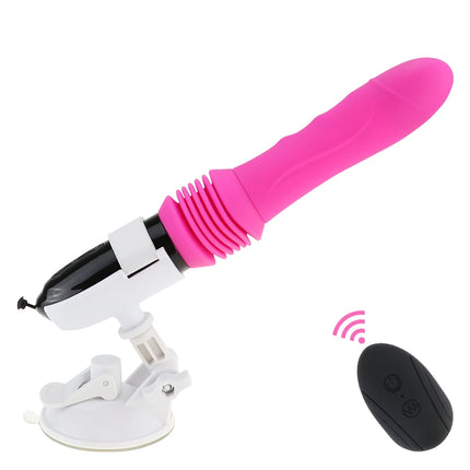 Wireless Remote Control Telescopic Cannon Machine, Women's Pull-out Vibration Massage Orgasm Masturbation Device, Adult Sex Toy