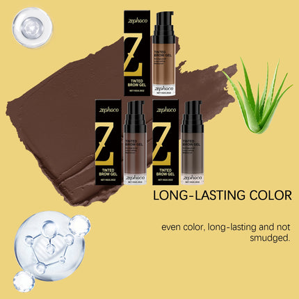 Zephoco Tinted Brow Gel Lasting Waterproof Sweatproof Matte Natural Eye Brow Dye Eye Brow Tint Enhancers Eyebrow Cream Cosmetic