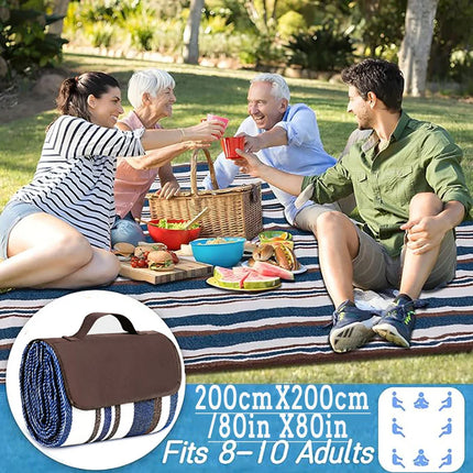 ZHUOHUA Waterproof Foldable Outdoor, Extra Large Picnic Blankets, Fashion Handy Tote, Beach Mat for Spring Summer Camping
