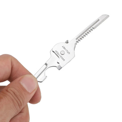 Multi Function Folding Tool Keychain Opener Screwdriver EDC 6 in 1 Utility Outdoor Survival Rescue Pocket Plier KeyRing