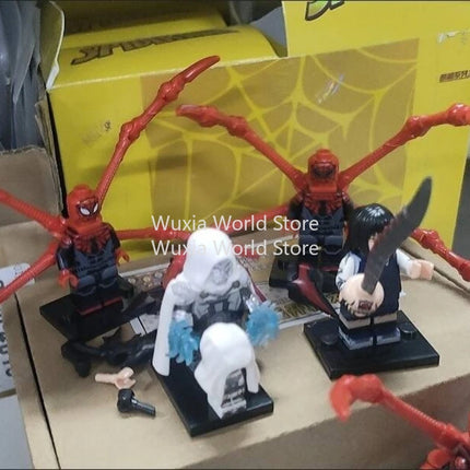 New 5cm Marvel Spider-Man Venom Building Block Figures Assembleable Figure Desktop Ornament Decorations Best Gifts for Childrens