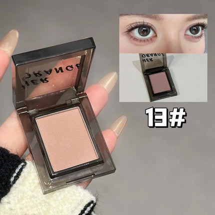 Smoky Blue-gray Eye Shadow Palette Sweet Cool Single Color Mini Eyeshadow Palette Pearl Matte Shimmer Brightening Eyes Makeup