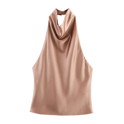 JNLEAOG Autumn New Women's Faion Design Silk Satin Feel Hanging Ne Dr European Sle Bal Slim Fit Polyester Velvet