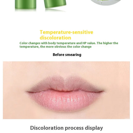 Aloe Vera Color-Changing Lipstick Long-Lasting Moisturizing Temperature-Activated Lip Balm Fade-Resistant Nourishing Lip Care Set