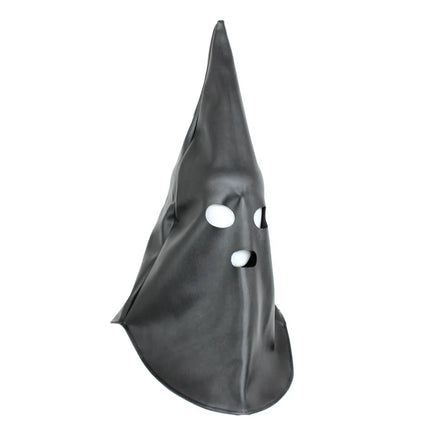 PU Leather Bondage Mask Full Head Hood Blindfold BDSM Fetish Roleplay Slave Harness Sexy Adult Sex Toys for Women Men Couples