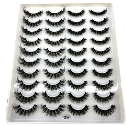 20 pairs 3D Mink Lashes Natural False Eyelashes Dramatic Volume Fake Lashes Makeup Eyelash Extension Silk Eyelashes