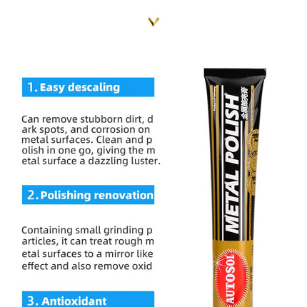 German AUTOSOL Metal Polishing Paste Scratch Repair Metal Band Bag Zipper Copper Food Grade For Polishing Tableware 50g/100g