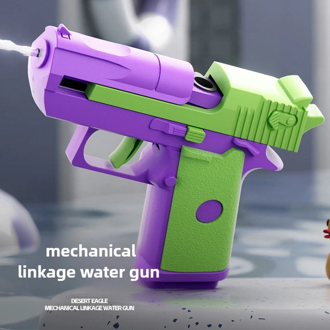 Kids Mechanical Continuous Firing Water Gun Toys High Pressure Mini Pistol Water Guns for Baby Fun Summer Outdoor Beach Pool Toy