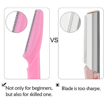 Portable Eyebrow Trimmer Blade Women's Face Shaver Safety Knife Makeup Scraper Hair Removal Tool for Eyebrow Epilation