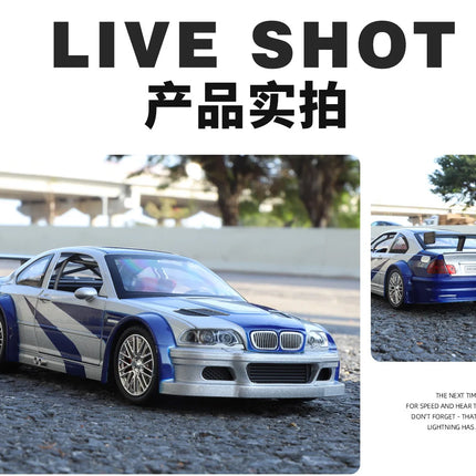 1:24 M3 GTR E46 Alloy Diecast Racing Car Model,Toy for Kids Play, Adult Collectible Ornament, Ideal Birthday Gift