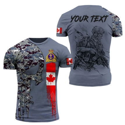Canada Flag T Shirt Men Maple Emblem Camouflage Tops Pop 3D Jungle Camo Print Proud of Canadian T-shirt Beige Field Short Sleeve