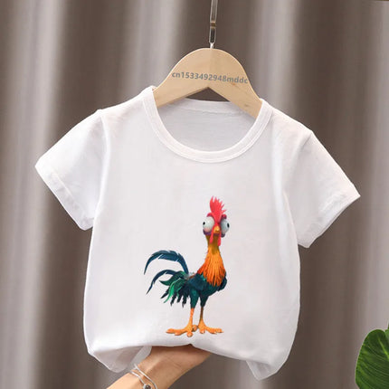 Hot Sale Moana Ocean Romance Princess Print Cute Kids T-Shirts Girls Clothes Baby Boys Short Sleeve T shirt Summer Children Tops