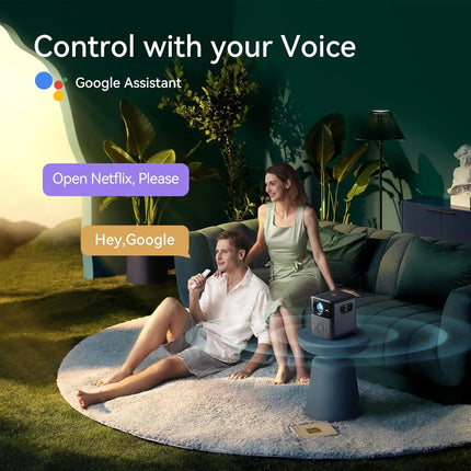 Wanbo Mozart 1 Pro Google TV Projector,1200 ANSI,Online 4K,HDR10,MEMC,20W Speaker,HDMI 2.0,ASA 3.0,32dB Low Noise