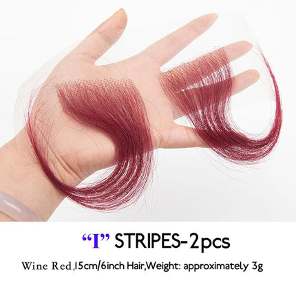 Lace Edges Baby Hair 100%Human Hair Edge for Women Swiss HD Lace Baby Hair Edges Strips Reusable Invisible Lace Hairline Instant