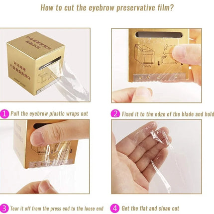 3/1Rolls Tattoo Clear Plastic Wrap Preservative Microblading Film for Permanent Makeup Eyebrow Accessories Beauty Tool for Salon