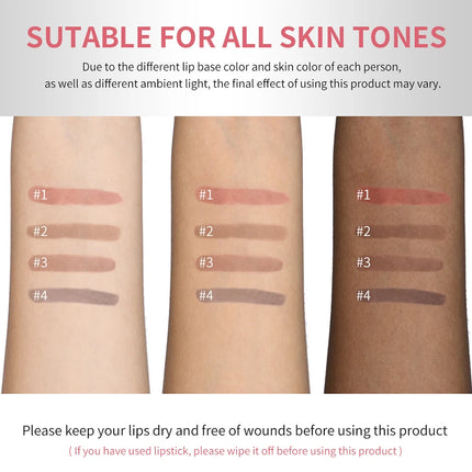 Lip Liner With Peel Off Lip Stain Tattoo Long Lasting Waterproof Transfer Proof Smudge Proof Matte Finish Lip Cosmetic Pencil