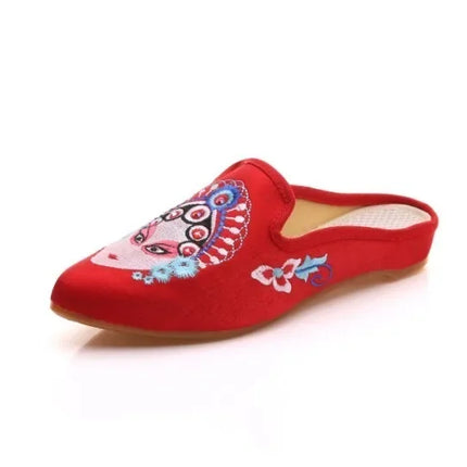 Chinese Style Summer Harajuku Slippers Women Shoes for Women Fashion Casual Vintage Embroidery Ethnic Style Streetwear