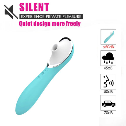 Silicone Clitoral Suction Vibrator Air Pulse Stimulator for Women Multiple Modes Women's Pleasure Toy