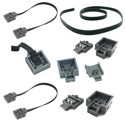 Building Blocks Technical Power Functions Brick Motor Line Extension Wire Cord Replacement Card Slot Compatible with 21669 60656