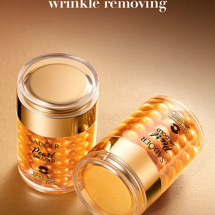 SADOER 24K Golden Pearl Collagen Face Cream Moisturizing Brightening Hydrating Firming Facial Cream Face Skin Care Products