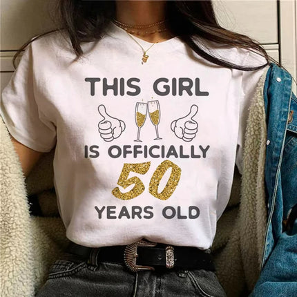 I Am 39 Plus Middle Finger Print Women T-shirts Short Sleeve Female Tshirts I Am 49 Plus Middle Finger Graphic T Shirt Y2k Tops