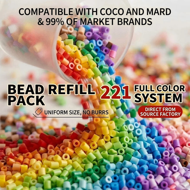 5mm Hama Beads 221 Colors 120 Color Set 1000PCS Perler Fuse Beads DIY Puzzle Pixel Art Ironing Beads Educational Toy Kids Gift