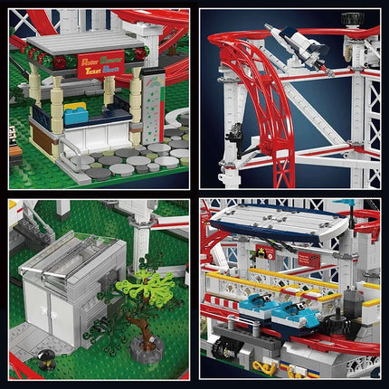 Mould King 11014 3646pcs Motorized Roller Loop Coaster Model Amusement Park Building Blocks Set Kids Adult DIY Assembly Toy