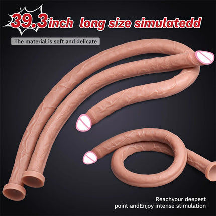Extra Long Realistic Dildos G-Spot Stimulation Deep Touch Penis Vagina Anal Massage Penetration Dick Sex Toys for Women and Men