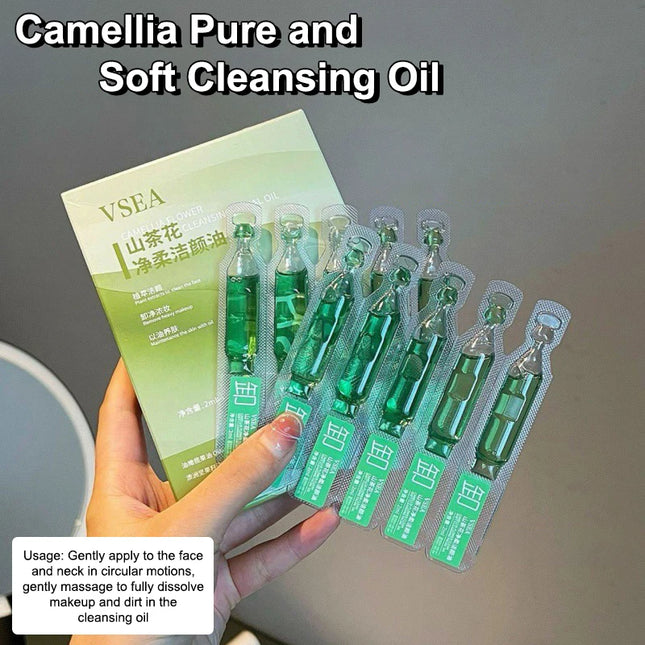 2ml*10Pcs Camellia Natural Plant Makeup Remover Three-in-one Oil Eye Lip And Face Cleansing Oil Travel Portable Single Packaging
