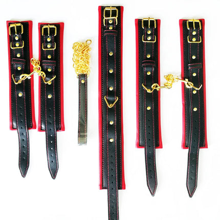 Puppy play Superior Quality Collars Wrist Cuffs Ankle Cuffs for Roleplay, Adult Couples Sex Game, Fetish Bondage Restraints
