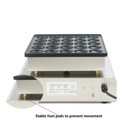 HPH2O Commercial 25 Holes Dutch Poffertjes Grill Mini Pancake maker Machine Snack Waffle Maker mini hotcakes Kitchen Appliance