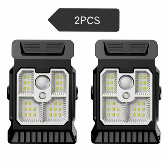 Nouvelle lampe solaire intelligente améliorée avec clip de détection, lampe de cour extérieure, éclairage de jardin, applique murale solaire
