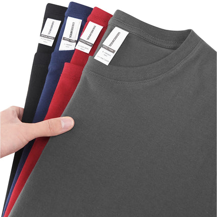 Unisex 100% Pure Cotton Solid Color Men's Summer round Neck Short Sleeve Shirt 180g Cotton T-Shirt in 16 Colors